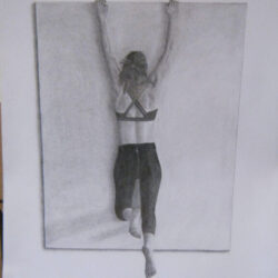 Artist on canvas